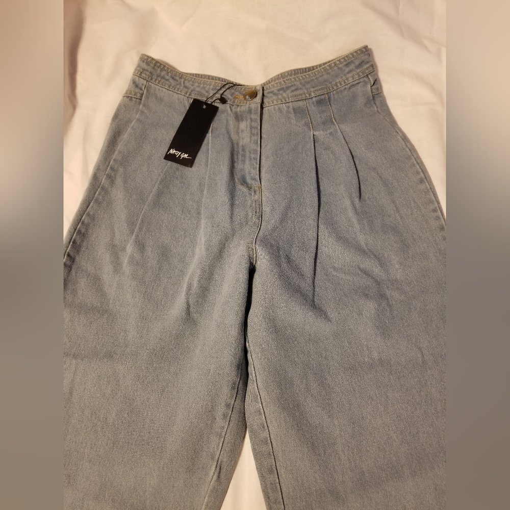NWT Nasty Gal Collection Mom Jeans  Light Blue Size 6 - Picture 9 of 12